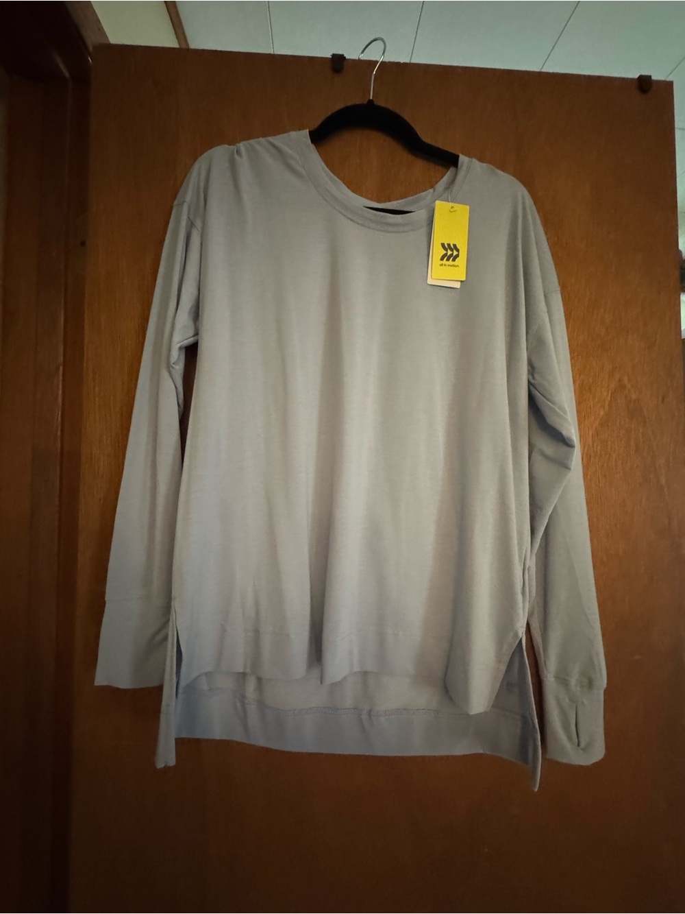 all in motion Long Sleeve Tee in Light Gray